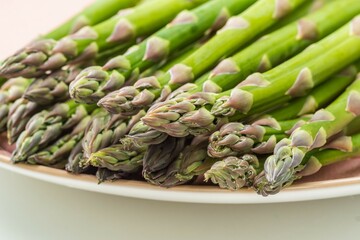 Asparagus vegetable raw healthy green. fresh nutrition
