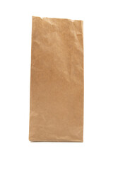  Open brown craft paper bag packaging - front view