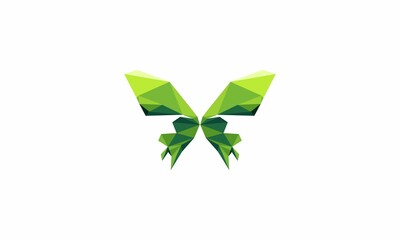 polygon green butterfly