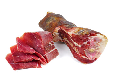 Piece and leg of cured ham . Prshut remains