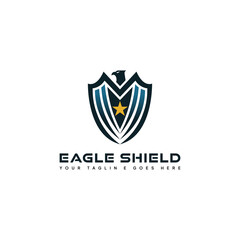 Eagle Shield Vector Logo Template