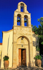Fototapeta na wymiar Church in village Panormo at Crete, Greece