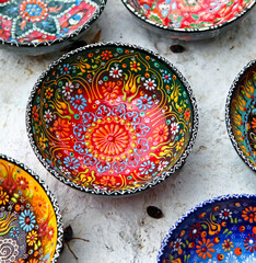 Greek pottery as traditional souvenir from Crete island