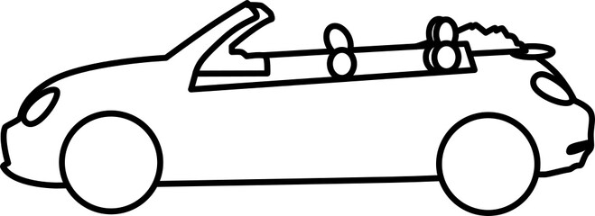 organic vector cartoon car line