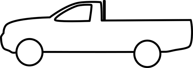 organic vector cartoon truck line