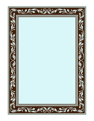 Decorative rectangular framework. Template for card, certificate, diploma. Letter page proportions. 