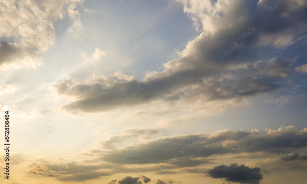 Wall mural blue sky with clouds cloudscape cloudy