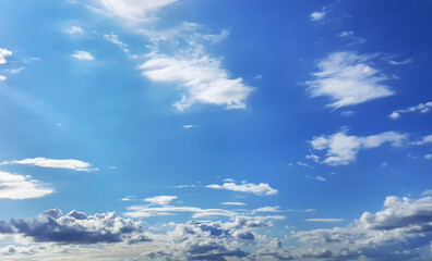 Naklejka na ściany i meble blue sky with clouds cloudscape cloudy