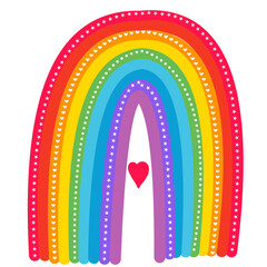 Boho Rainbow Illustration, Clip Art