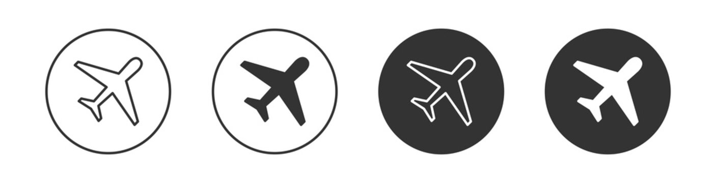 Plane Icon. Line And Flat Sign. Vector Illustration.