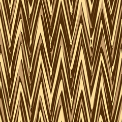 Seamless Grunge Chevron Pattern in Yellow and Brown for Fabric and Textile Print