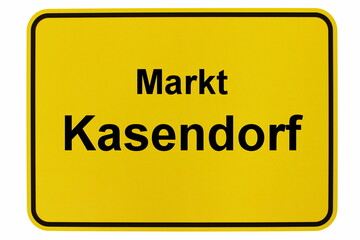 Illustration eines Ortsschildes von Kasendorf in Bayern