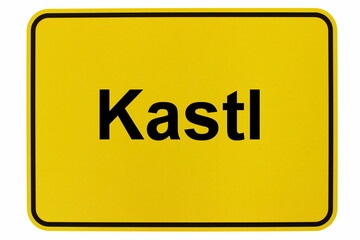 Illustration eines Ortsschildes von Kastl in Bayern