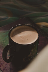 latte mug in the morning light