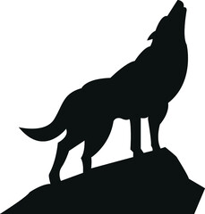 silhouette of a wolf