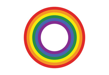 Pride with a circle shape, rainbow color. LGBT pride symbol concept