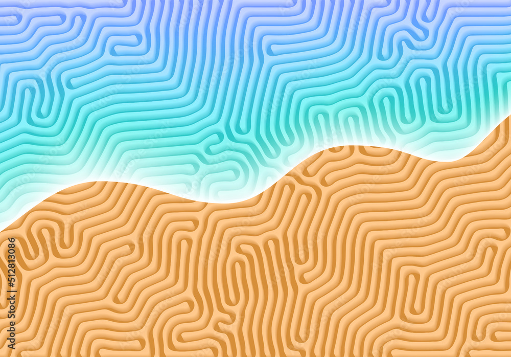 Poster Abstract background with optical illusion generative pattern and vibrant fluid psychedelic colors