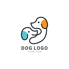 Dog logo icon design template luxury premium vector Premium Vector