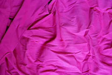 top view pink fabric texture background