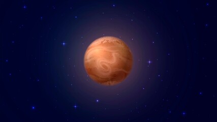 Obraz na płótnie Canvas Vector illustration of the planet Mars in space