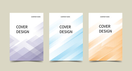 Fototapeta premium Vector set of geometric backgrounds. Design template for cover, card, document, business.