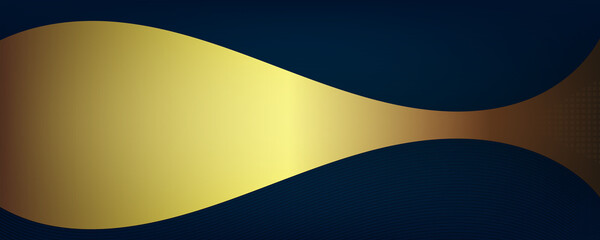 Obraz premium Gold and blue banner background