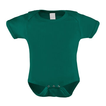 A clean Short Sleeve Beauty Baby Bodysuit Mockup In Bear Grass Color, to help you present your designs beautifully.