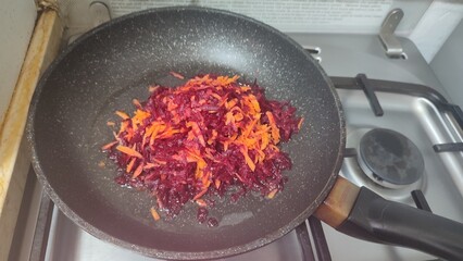 cooking in a pan