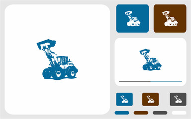 excavator logo design template