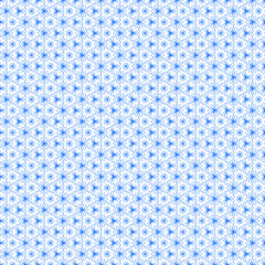 Hand drawn vector pattern of blue elements on a white background