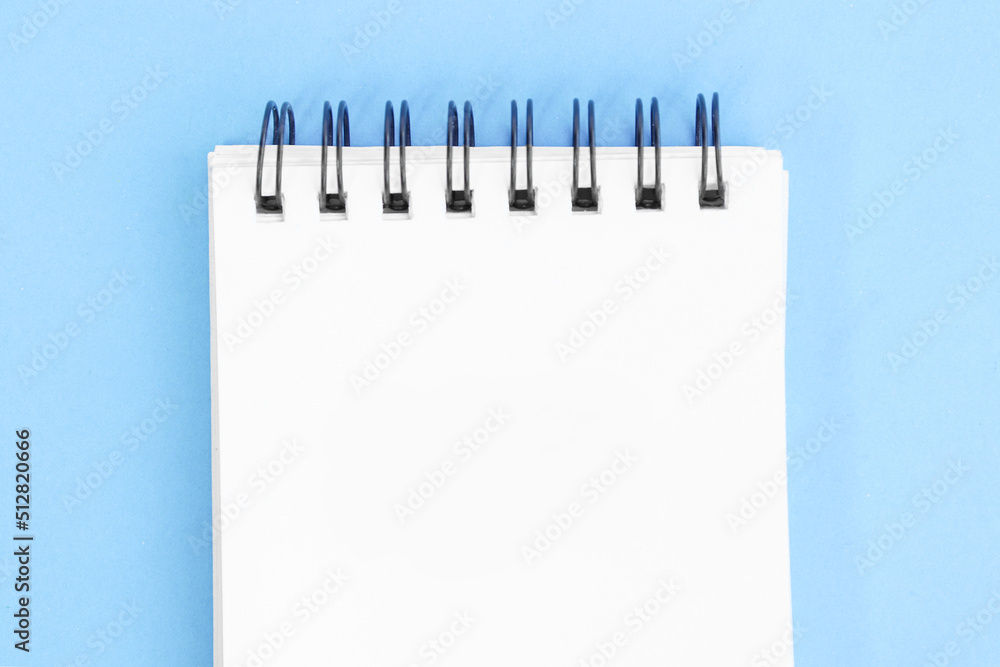 Wall mural white blank calendar on blue background