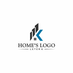 Letter k homes logo design
