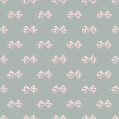 Race flag seamless pattern engraving. Vintage sport background in hand drawn style.