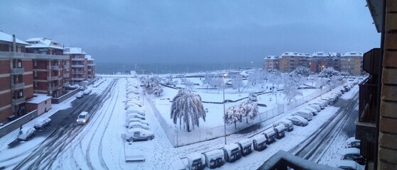 Neve a Ostia lido Roma 26 febbraio 2018