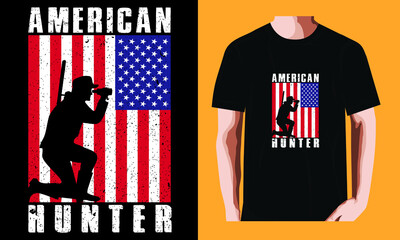 American hunter | Hunting Day T-shirt Design