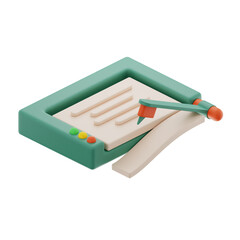 paper cut machine premium user interface design icon 3d rendering on isolated background