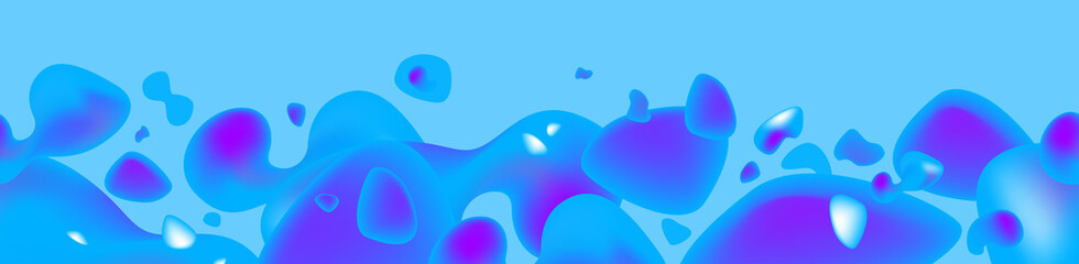 Blue banner with abstract elements