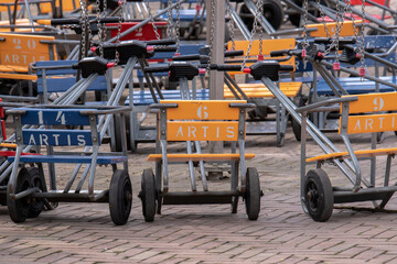 Close Up Baby Buggies At Artis Zoo Amsterdam The Netherlands