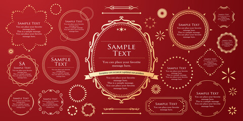 天体をイメージしたフレーム。おしゃれな見出し。豪華なフレーム。