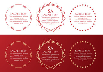 天体をイメージしたフレーム。おしゃれな見出し。豪華なフレーム。