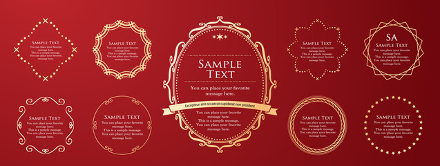 天体をイメージしたフレーム。おしゃれな見出し。豪華なフレーム。