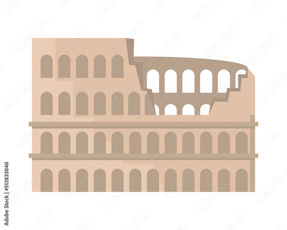 Poster colosseum of ancient rome icon