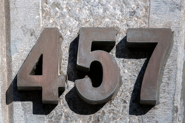 Close Up House Number 457 At Amsterdam The Netherlands 8-2-2022