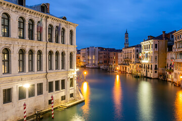 Fototapeta na wymiar The Grand Canal in Venice on a summer evening