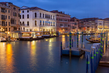 Obraz na płótnie Canvas The Grand Canal in Venice on a summer evening