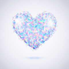 Shiny holographic broken heart