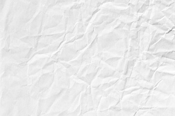 Crumpled white background paper surface texture