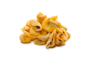 Dried passion fruit isolated on a white background.