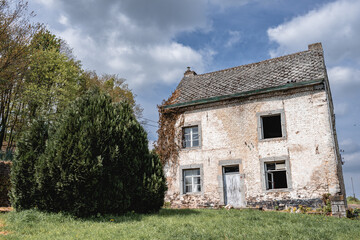 Fototapeta na wymiar Urbex, Abandoned old farm somewhere in Belgium.