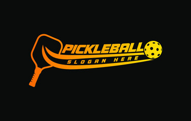 Simple pickleball club logo which looks attractive and dynamic.